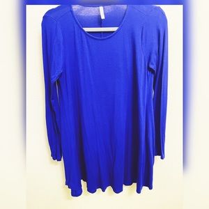 Tunic dress long sleeve loose fit pockets